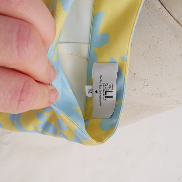 3LL by Danielle Batille | summer shorts skirt high waisted tropical printed med - Picture 4 of 6